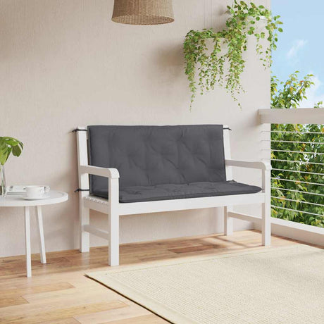 Vidaxl tuinbankkussen 120x(50+50)x7 cm oxford stof antracietkleurig