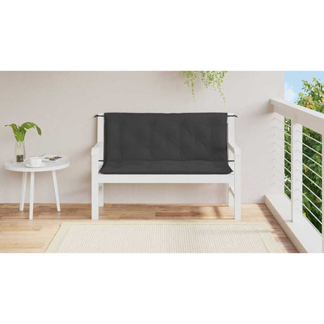 Vidaxl tuinbankkussen 120x(50+50)x7 cm oxford stof zwart