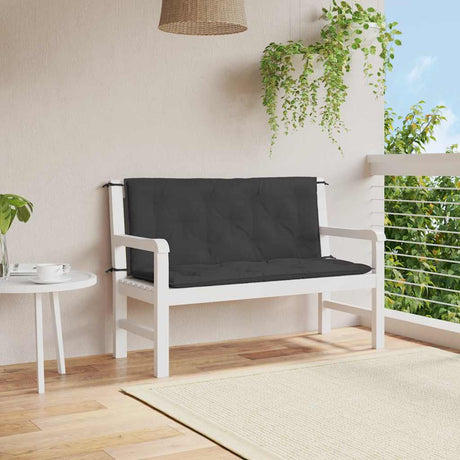 Vidaxl tuinbankkussen 120x(50+50)x7 cm oxford stof zwart