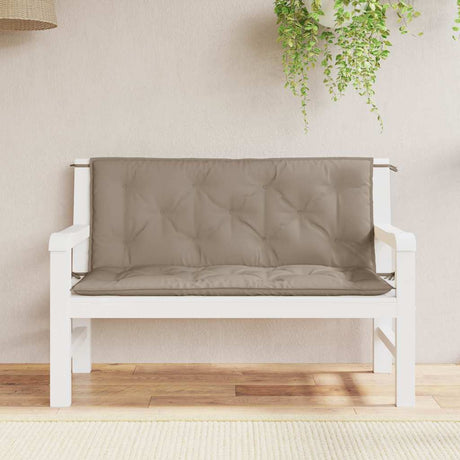 Vidaxl tuinbankkussen 120x(50+50)x7 cm oxford stof taupe