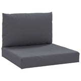 VidaXL Palletkussens 2 st stof antraciet