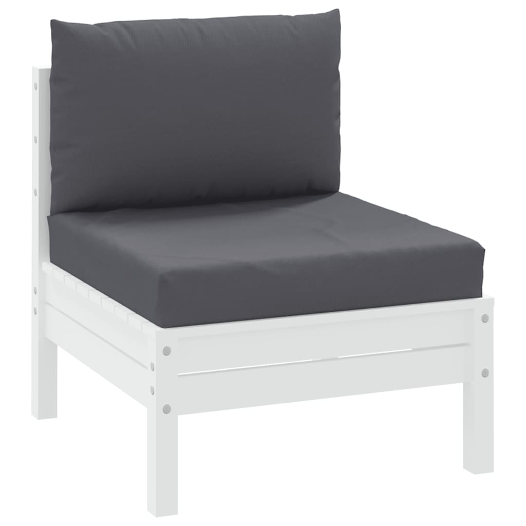 VidaXL Palletkussens 2 st stof antraciet