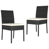 Vidaxl tuinstoelen 2 st poly rattan zwart