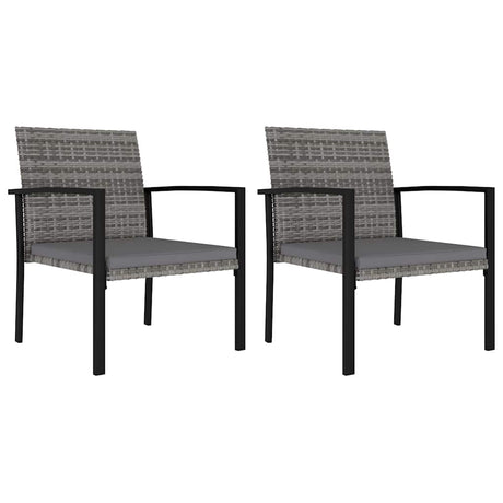 Vidaxl tuinstoelen 2 st poly rattan grijs