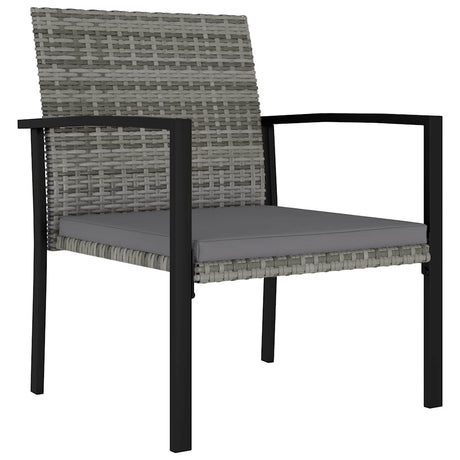 Vidaxl tuinstoelen 2 st poly rattan grijs