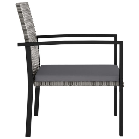 Vidaxl tuinstoelen 2 st poly rattan grijs