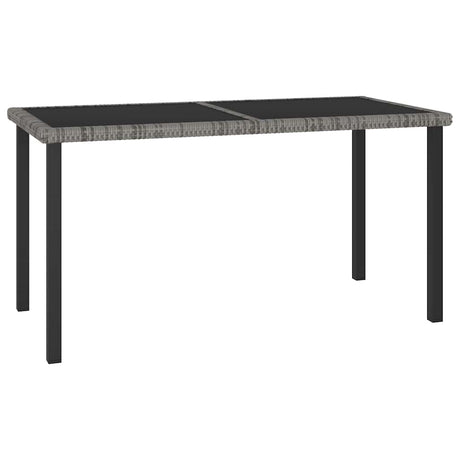 Vidaxl tuintafel 140x70x73 cm poly rattan grijs