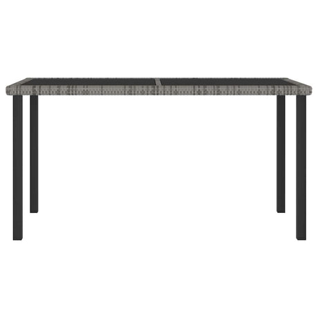 Vidaxl tuintafel 140x70x73 cm poly rattan grijs