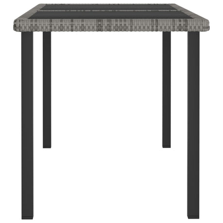Vidaxl tuintafel 140x70x73 cm poly rattan grijs