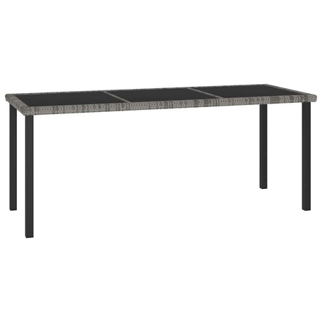 Vidaxl tuintafel 180x70x73 cm poly rattan grijs