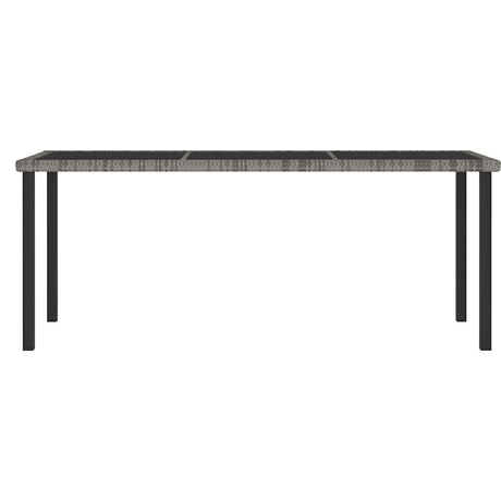 Vidaxl tuintafel 180x70x73 cm poly rattan grijs