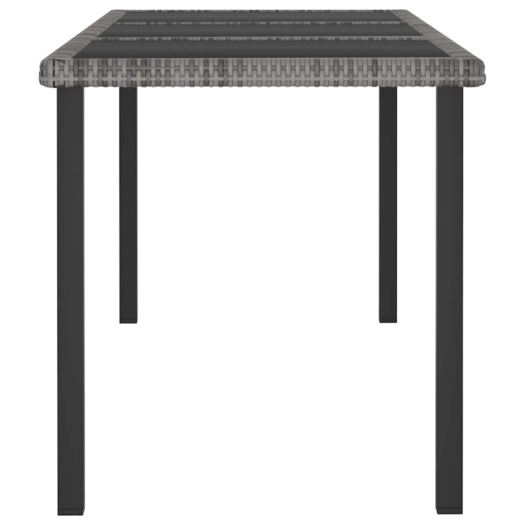 Vidaxl tuintafel 180x70x73 cm poly rattan grijs