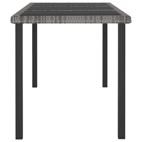 Vidaxl tuintafel 180x70x73 cm poly rattan grijs