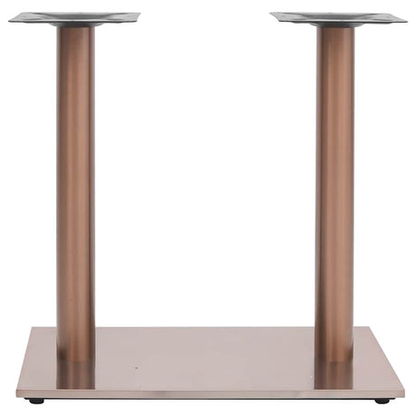 Vidaxl bistrotafelpoot 70x40x72 cm roestvrij staal messingkleurig