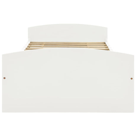 Vidaxl bedframe met 2 lades massief grenenhout wit 90x200 cm