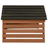 Vidaxl overkapping voor grasmaaier 78x74x54 cm vurenhout zwart bruin