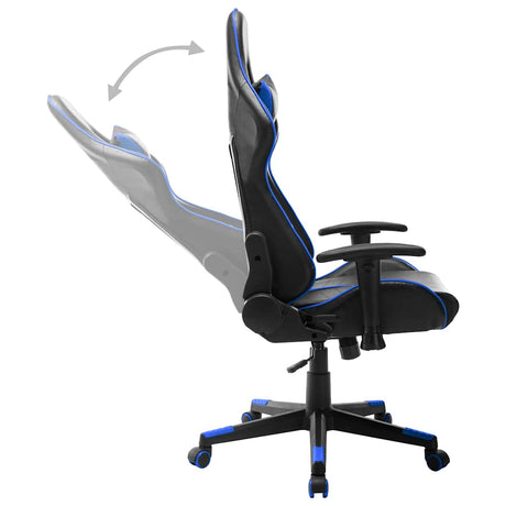 Vidaxl gamestoel kunstleer zwart en blauw