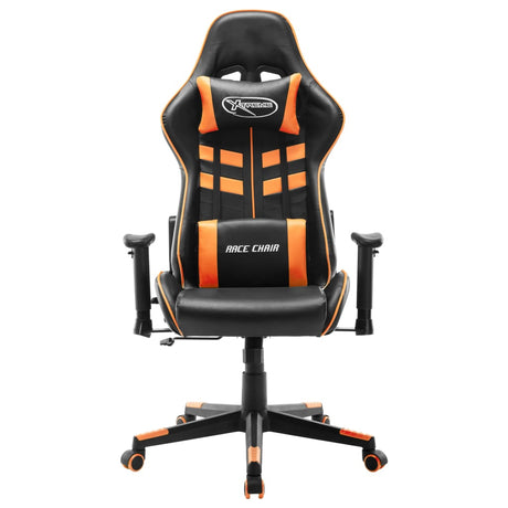 Vidaxl gamestoel kunstleer zwart en oranje