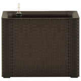 VidaXL Plantenbak hoog met zelfbewateringssysteem 43x43x33 cm mokka