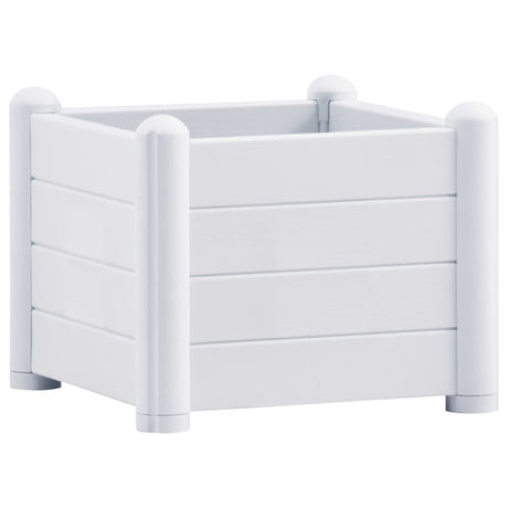Vidaxl plantenbak verhoogd 43x43x35 cm pp wit