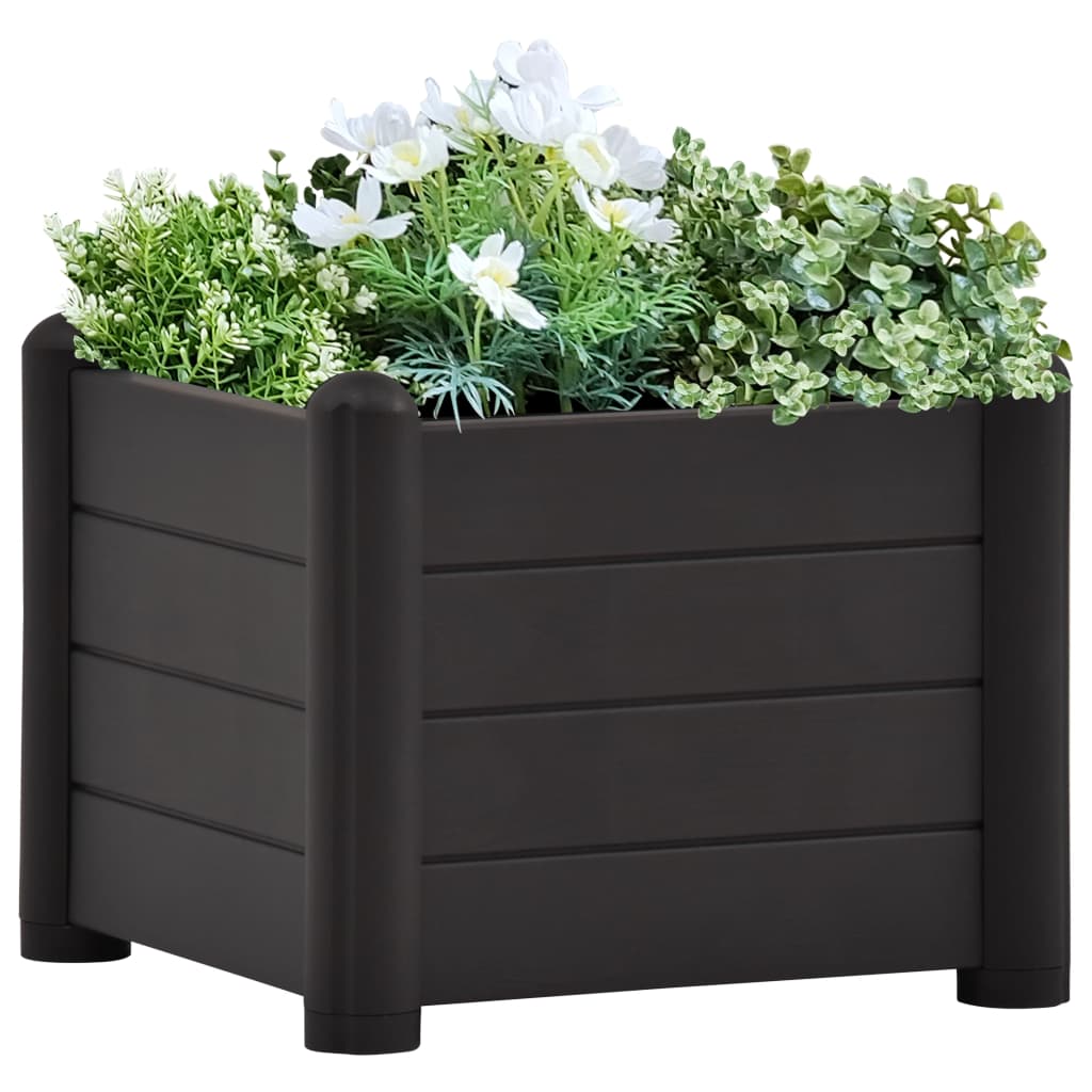 Vidaxl plantenbak verhoogd 43x43x35 cm pp antraciet