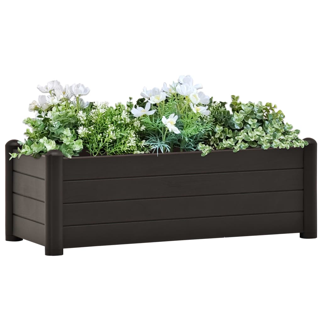 Vidaxl plantenbak verhoogd 100x43x35 cm pp antraciet