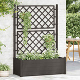 Vidaxl plantenbak met latwerk 100x43x142 cm pp antraciet