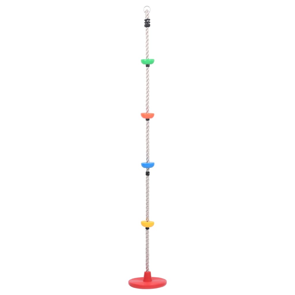 VidaXL Schommelklimtouw met plateaus en schijf 200 cm