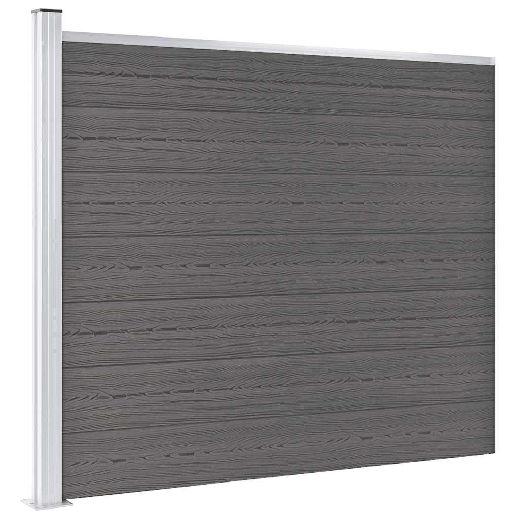 Vidaxl schuttingpaneel 175x146 cm hkc grijs