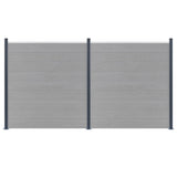 Vidaxl schuttingpalen 3 st 185 cm aluminium donkergrijs