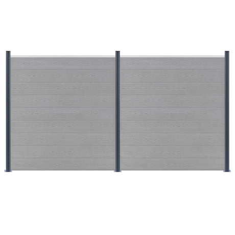 Vidaxl schuttingpalen 3 st 185 cm aluminium donkergrijs