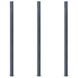 Vidaxl schuttingpalen 3 st 185 cm aluminium donkergrijs