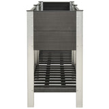 VidaXL Plantenbak verhoogd met schap 200x50x90 cm HKC grijs