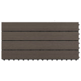 Vidaxl terrastegels 6 st 60x30 cm 1,08 m² hkc donkerbruin