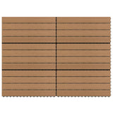Vidaxl terrastegels 6 st 60x30 cm 1,08 m² hkc bruin