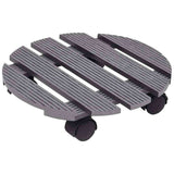 Vidaxl plantentrolleys 2 st ø30x7,5 cm hkc grijs