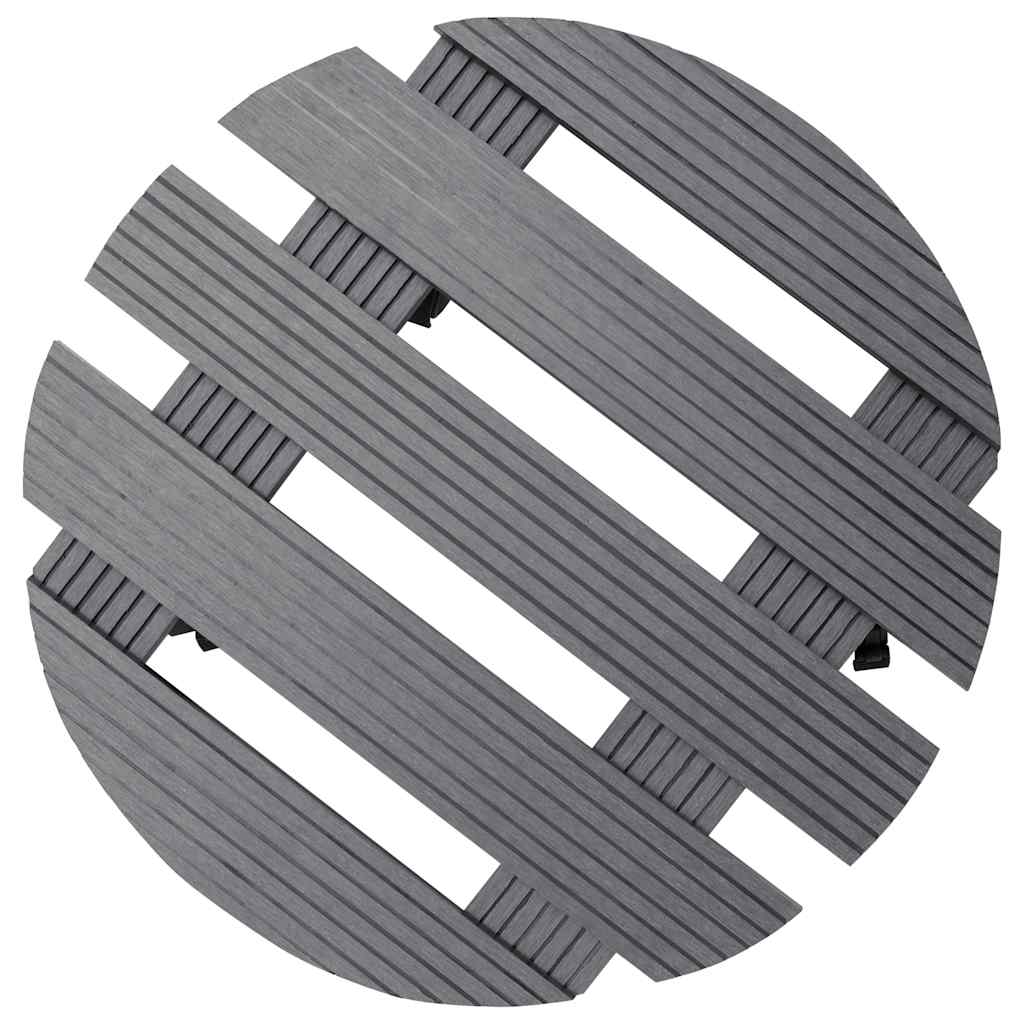 Vidaxl plantentrolleys 2 st ø30x7,5 cm hkc grijs