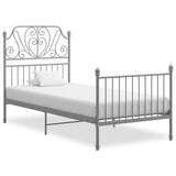 Vidaxl bedframe metaal grijs 100x200 cm