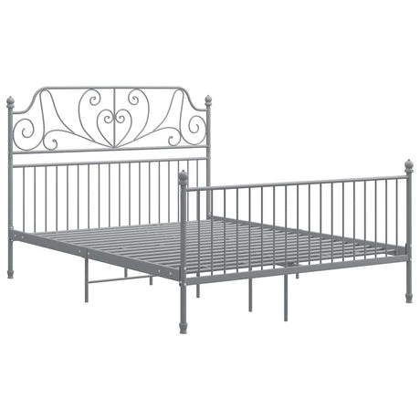 Vidaxl bedframe zonder matras metaal grijs 140x200 cm