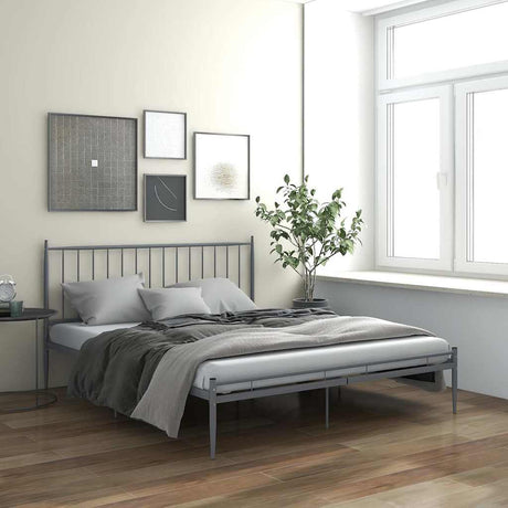 Vidaxl bedframe metaal grijs 180x200 cm