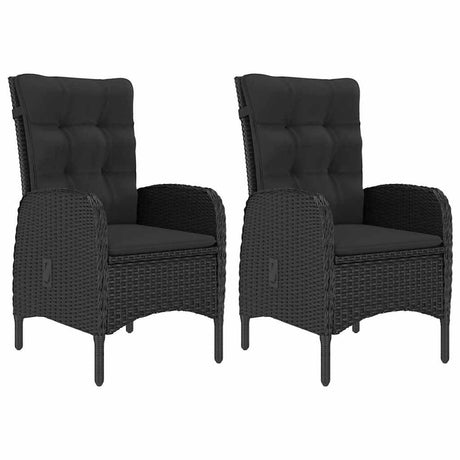 Vidaxl 3-delige bistroset poly rattan en acaciahout zwart