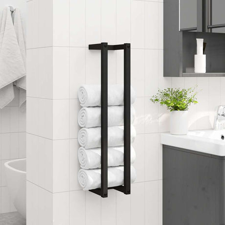 Vidaxl handdoekenrek 12,5x12,5x60 cm ijzer zwart
