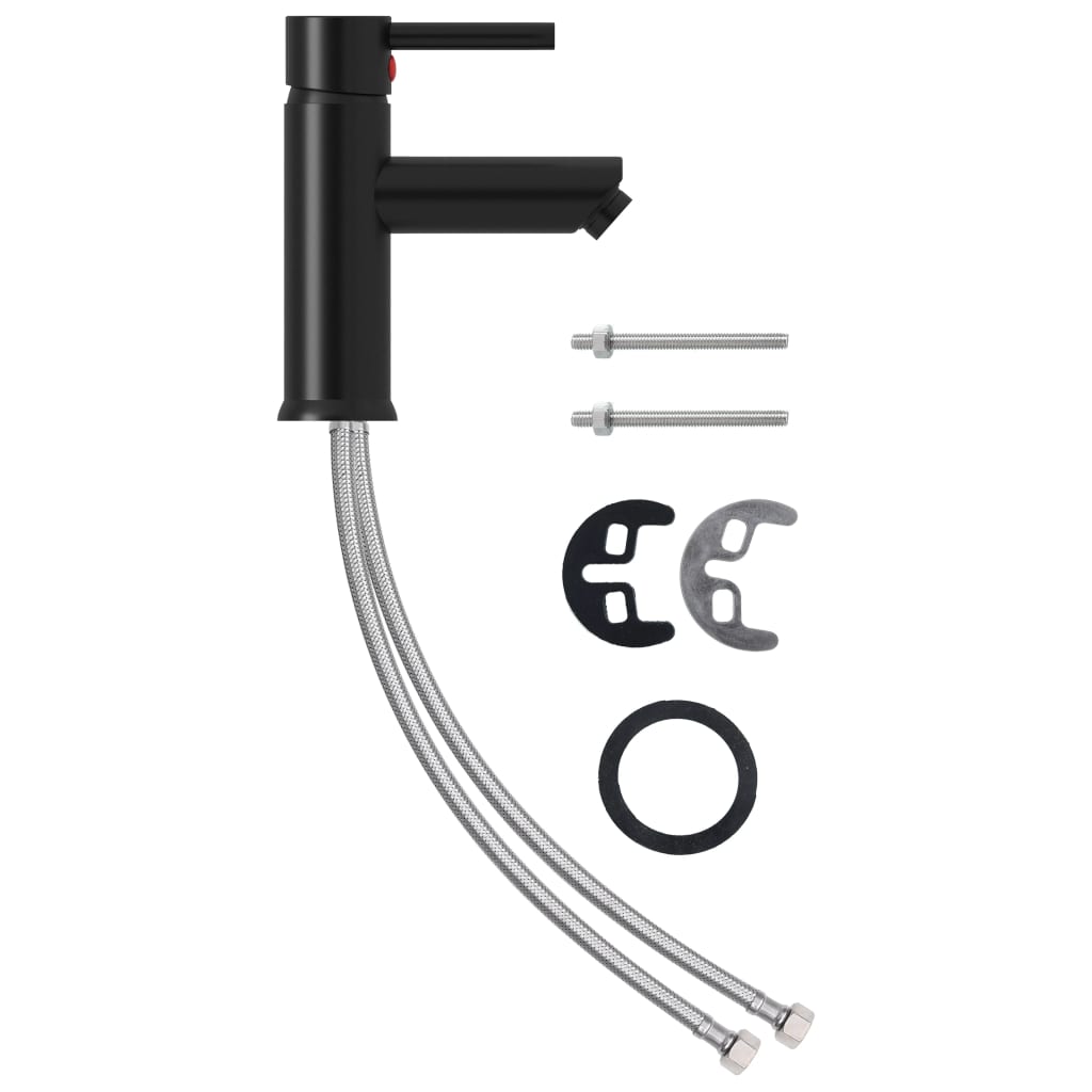 VidaXL Wastafelkraan 130x176 mm zwart