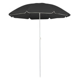 Vidaxl parasol met stalen paal 180 cm antracietkleurig