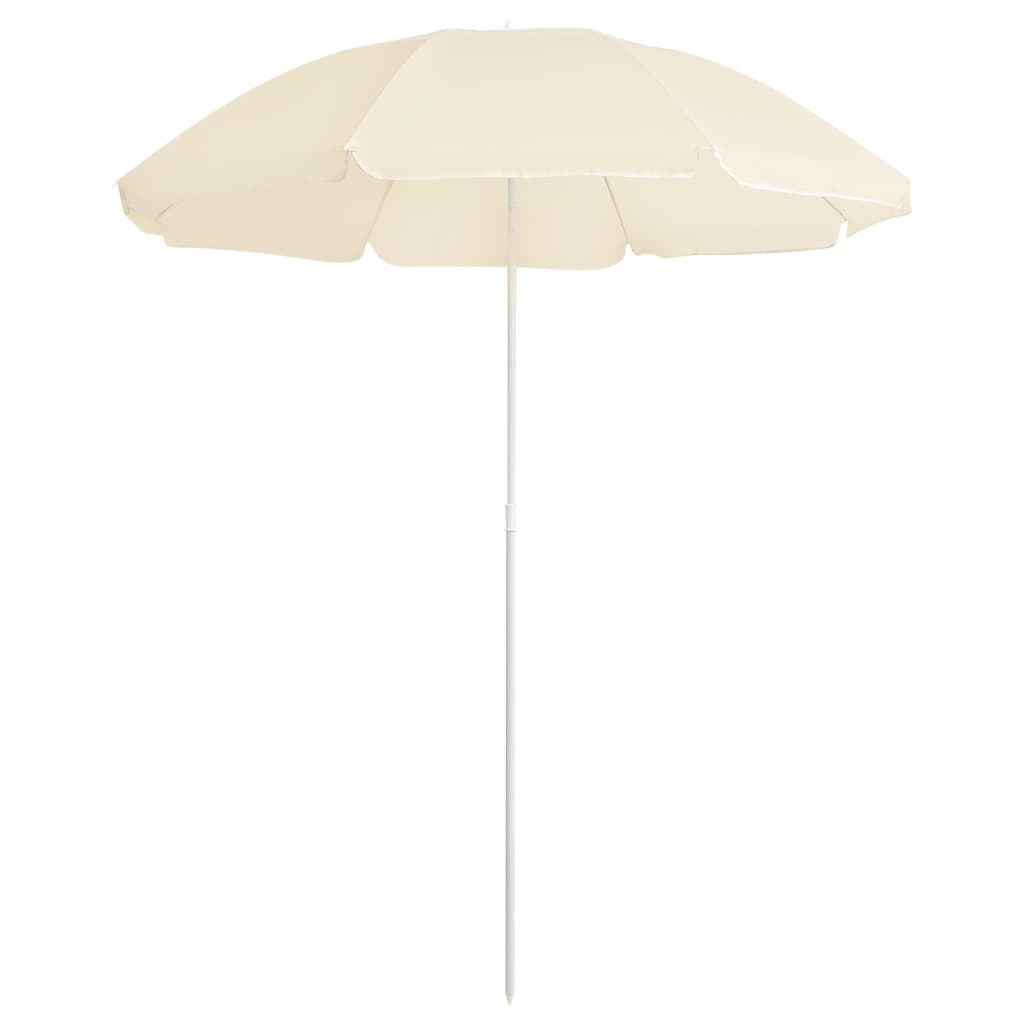 Vidaxl parasol met stalen paal 180 cm zandkleurig