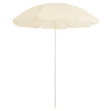 Vidaxl parasol met stalen paal 180 cm zandkleurig