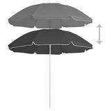 Vidaxl parasol met stalen paal 180 cm antracietkleurig
