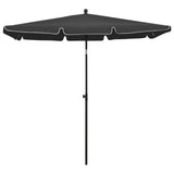 Vidaxl parasol met paal 210x140 cm antracietkleurig