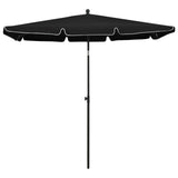 Vidaxl parasol met paal 210x140 cm zwart