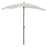 Vidaxl parasol met paal 200x130 cm zandkleurig